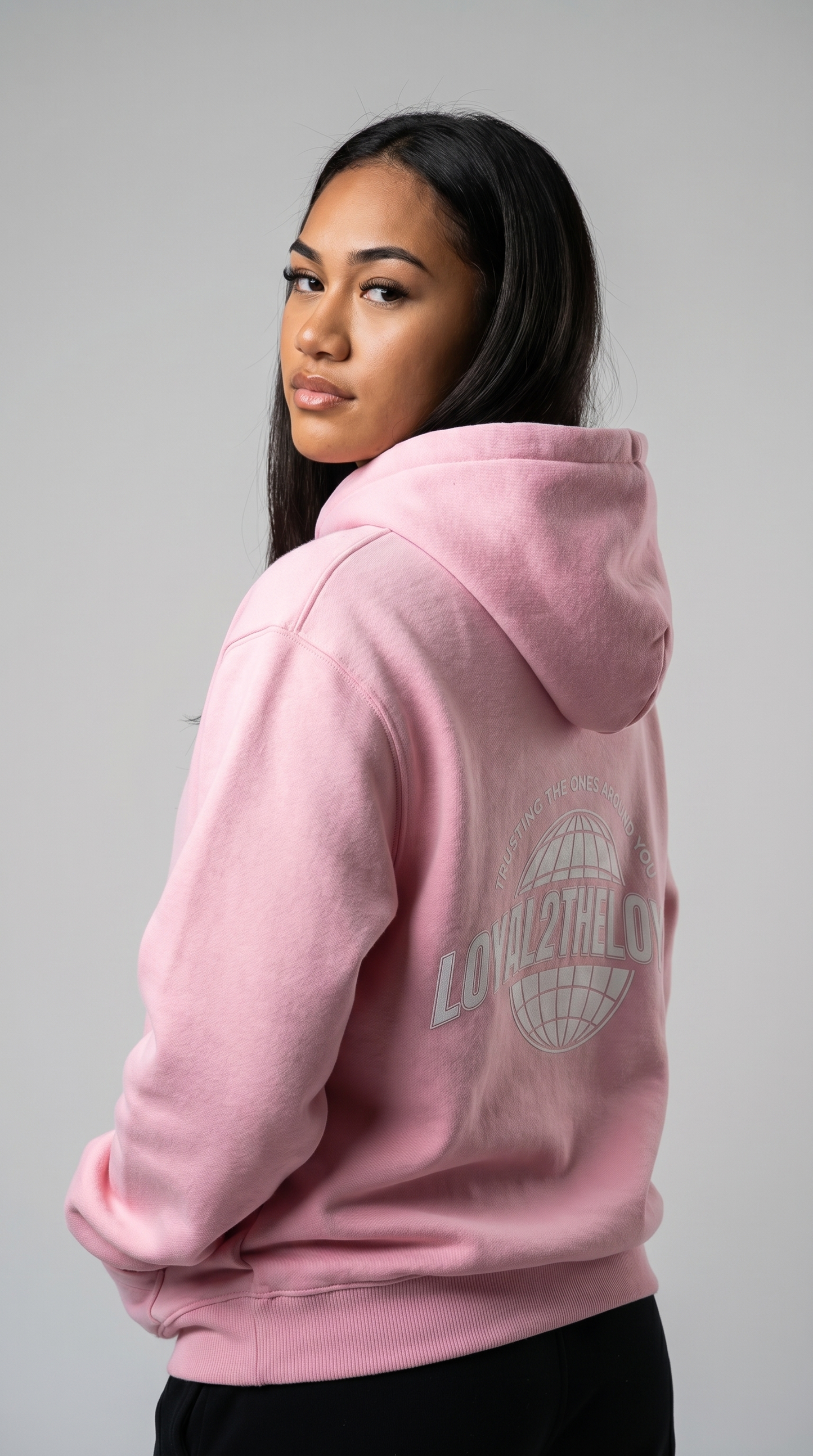 PULLOVER WORLD HOODIES (PINK)
