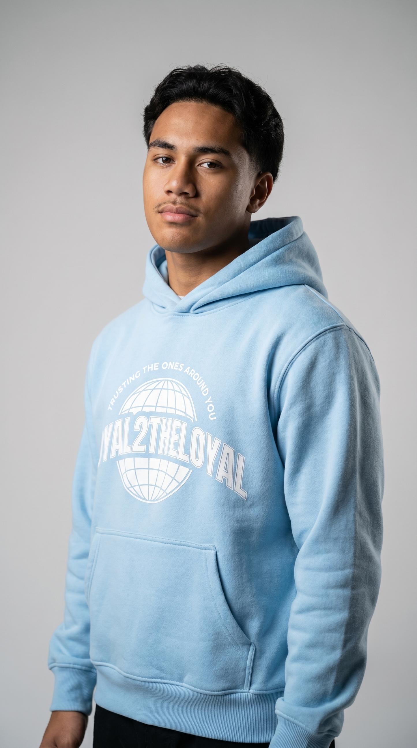 PULLOVER WORLD HOODIES (SKY BLUE)