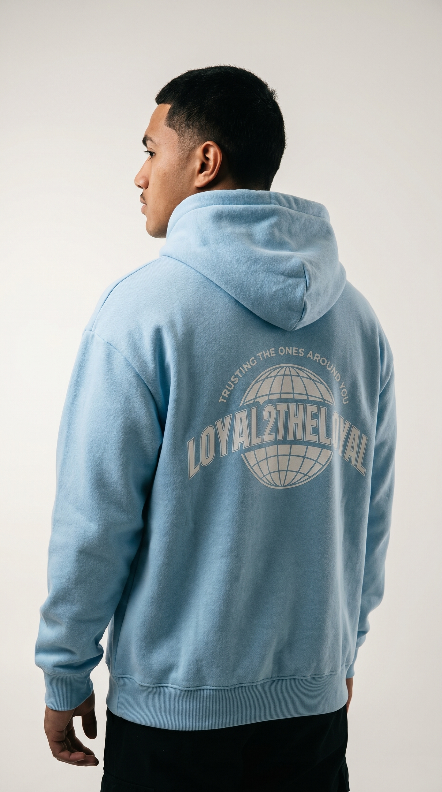 PULLOVER WORLD HOODIES (SKY BLUE)