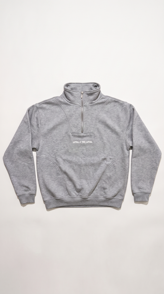 WORLD QUARTER ZIP (GREY)