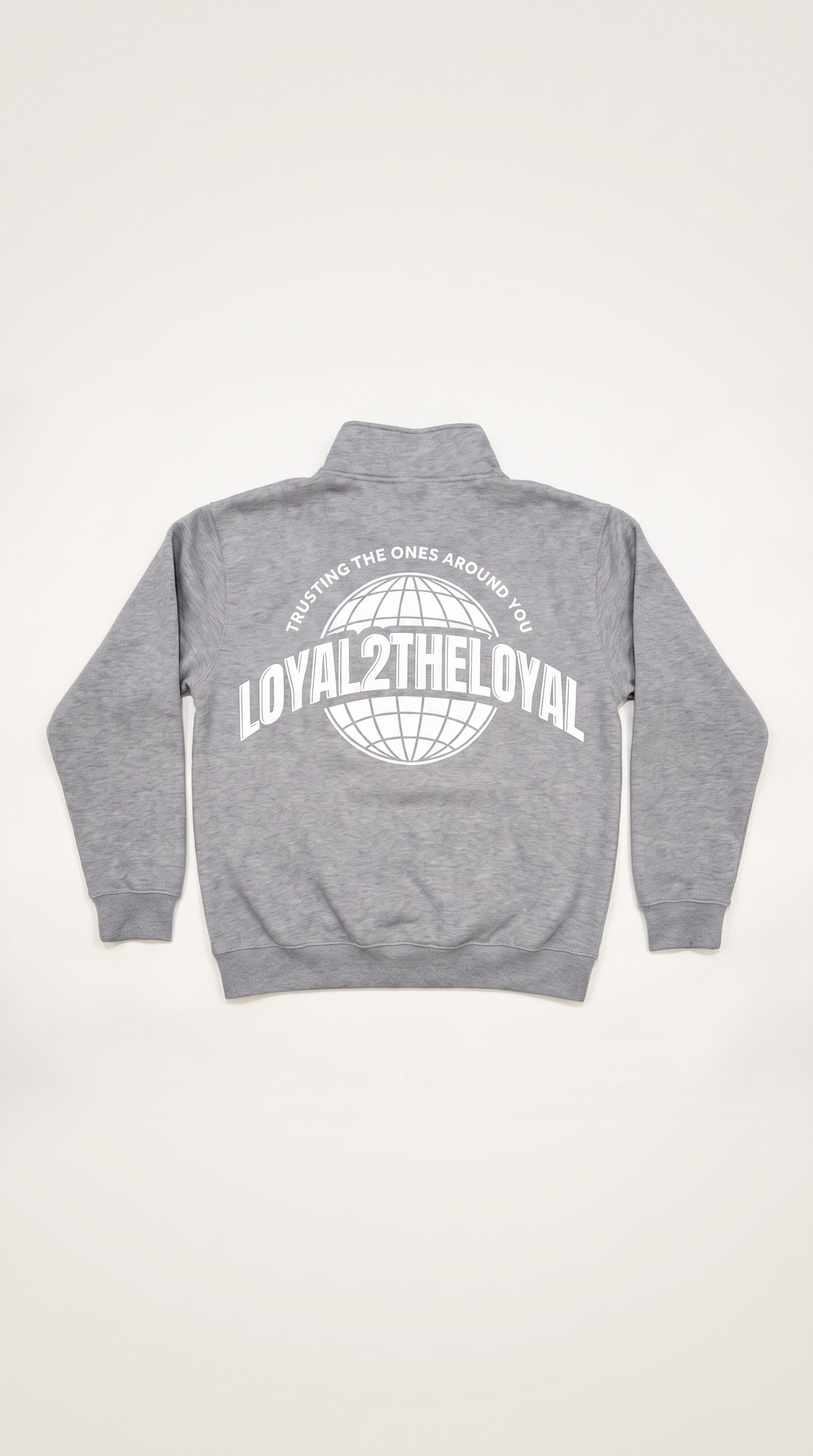 WORLD QUARTER ZIP (GREY)