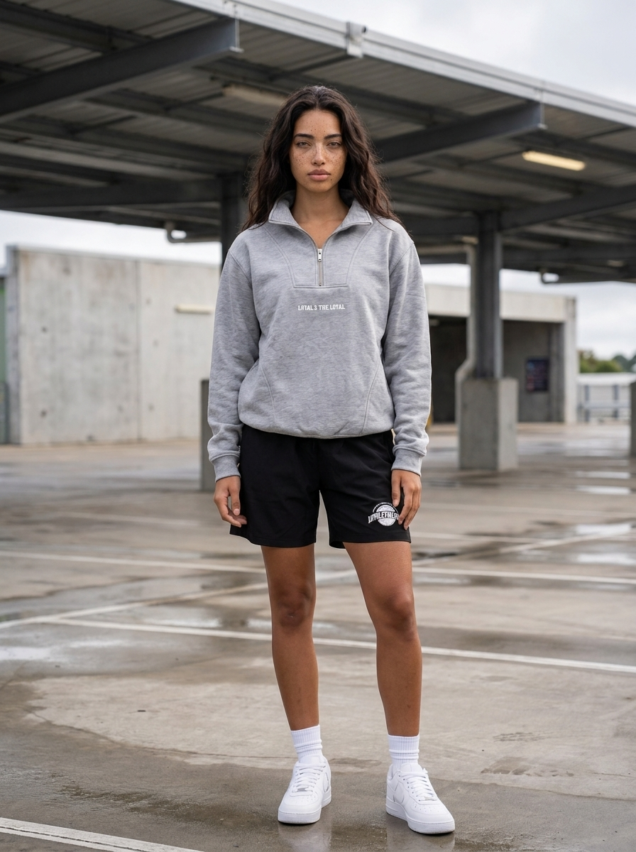 WORLD QUARTER ZIP (GREY)