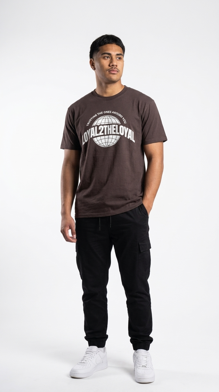 COTTON WORLD T-SHIRT COCO BROWN